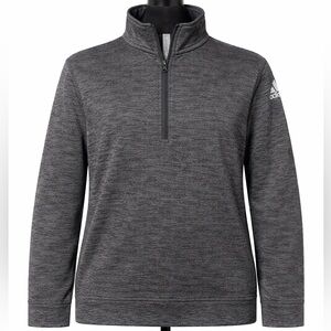 Adidas Team Issue Women Grey ClimaWarm Long Sleeve Quarter-Zip Shirt Size Small